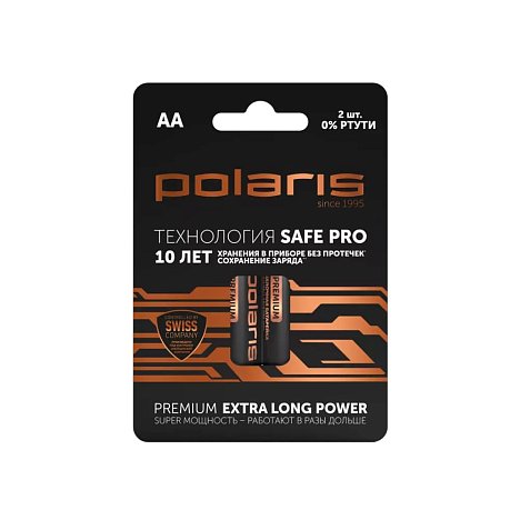 Батарейки щелочные Polaris PB AA (LR6) (2шт) Premium